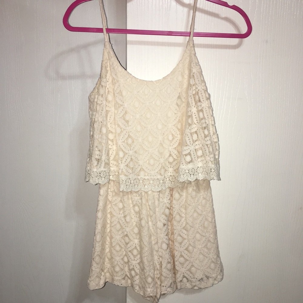 Crochet inspired romper